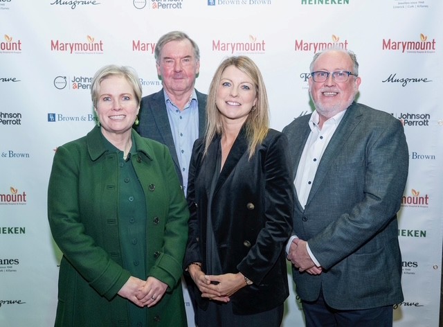  Dr Sarah McClaoskey CEO Marymount, Peter O’Sullivan chairperson BOM Marymount, Dr Mary Jane O’Leary and Martin Kelleher member BOM and Chair of Ball committee