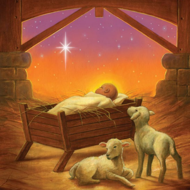 Christmas Cards - Baby Jesus In The Manger