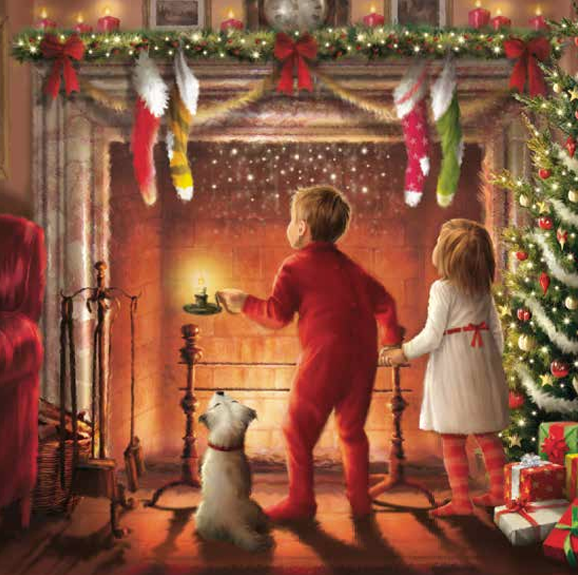 Christmas Cards - Children Wait For Santa