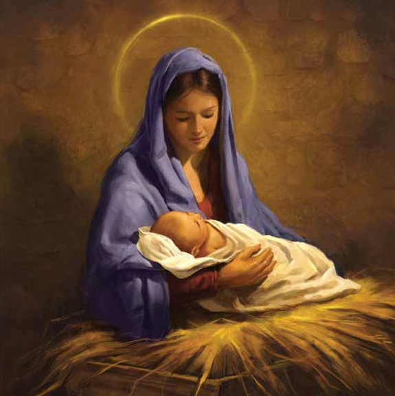 Christmas Cards - Baby Jesus In Holy Mary's Arms