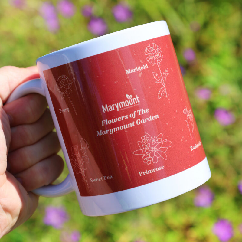 Flowers of Marymount Garden Red Mug